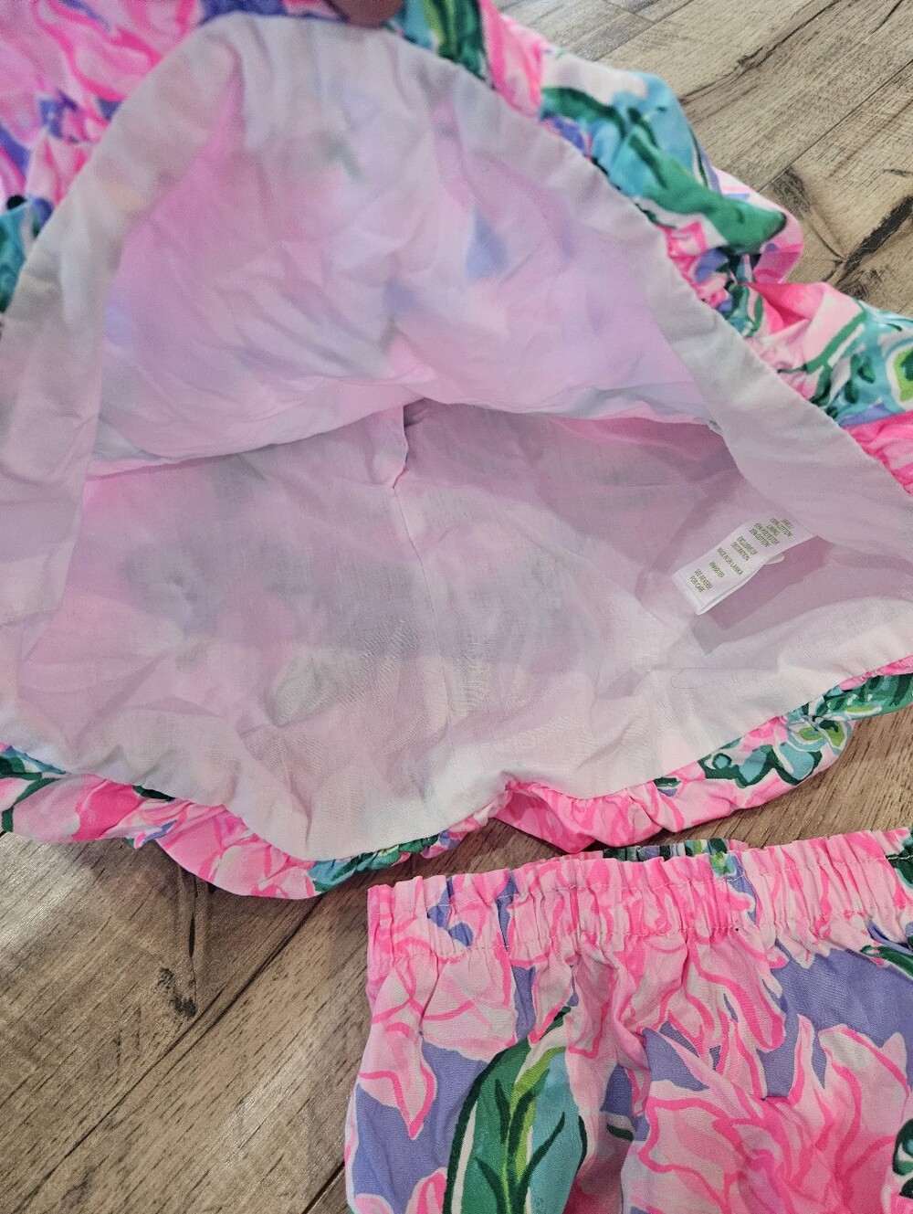 Lilly Pulitzer Baby Paloma Bubble Dress 3-6 mo Pink Floral Vacation Resort - Picture 2 of 6